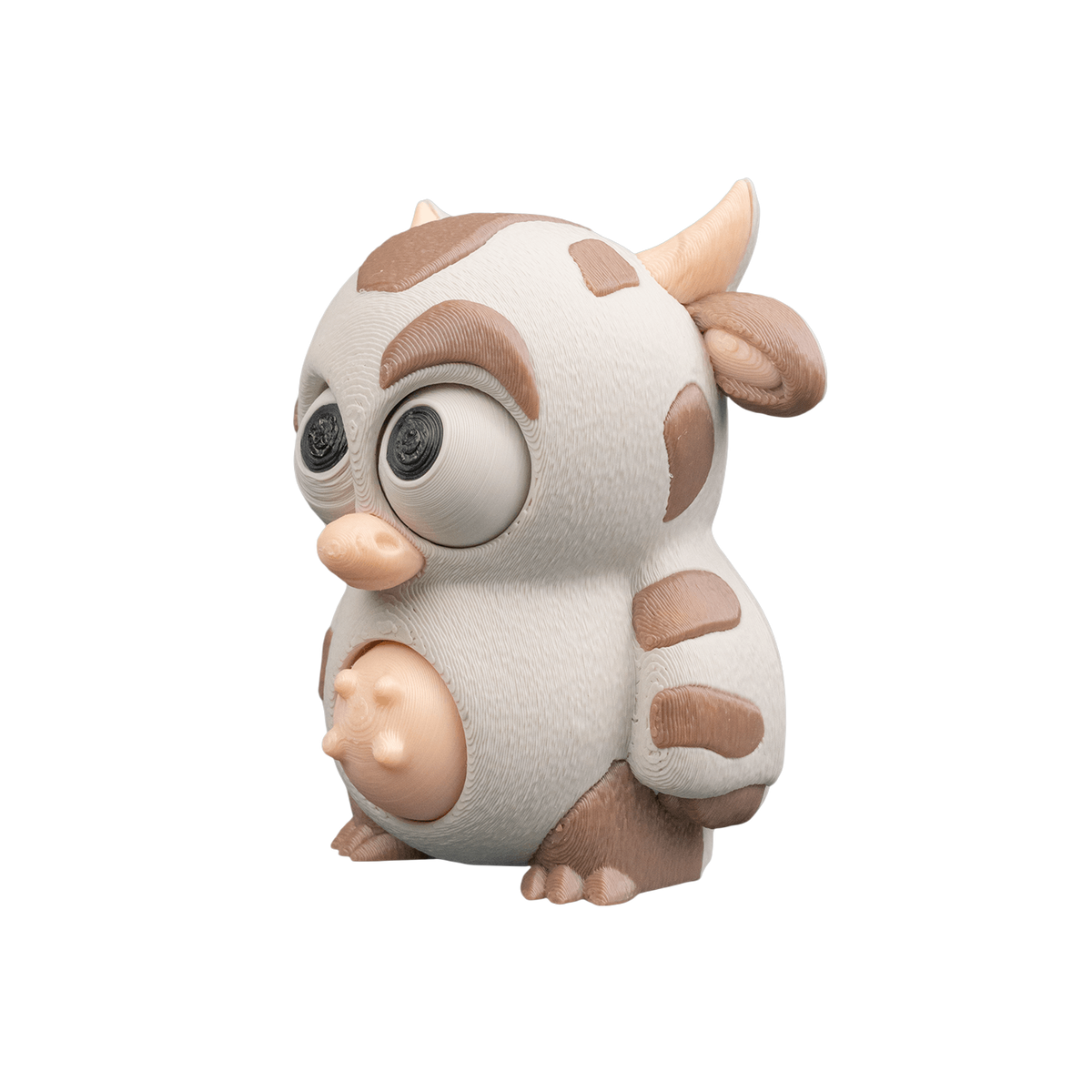 04-moo-ving-belly-3-d271d9db64-no-bg 3D Printed Cow Figurine - Moo Ving Belly view 4