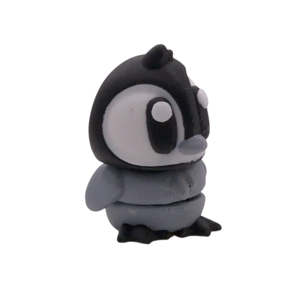 Articulated Penguin Figurine in Grey | 3DGOB view 5