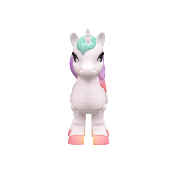 3D Printed Unicorn Figurine – Rainbow Glimmer view 5