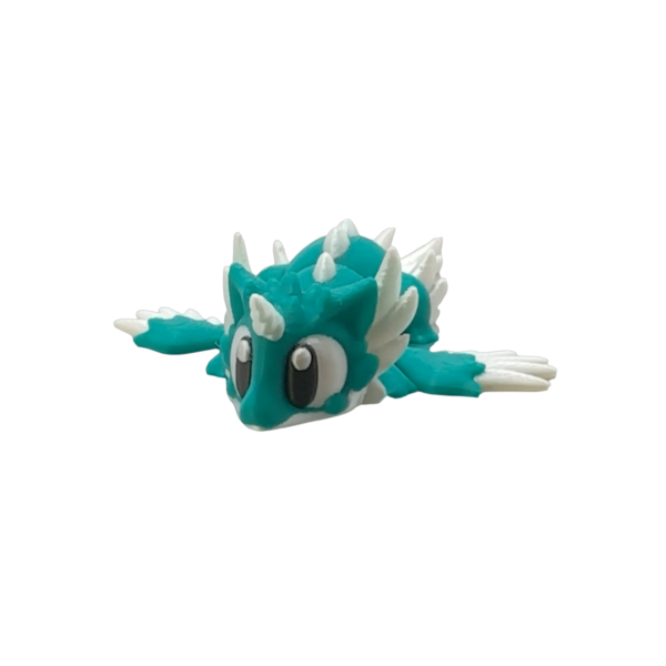 Green Mini Dragon Figurine by 3DGOB view 6