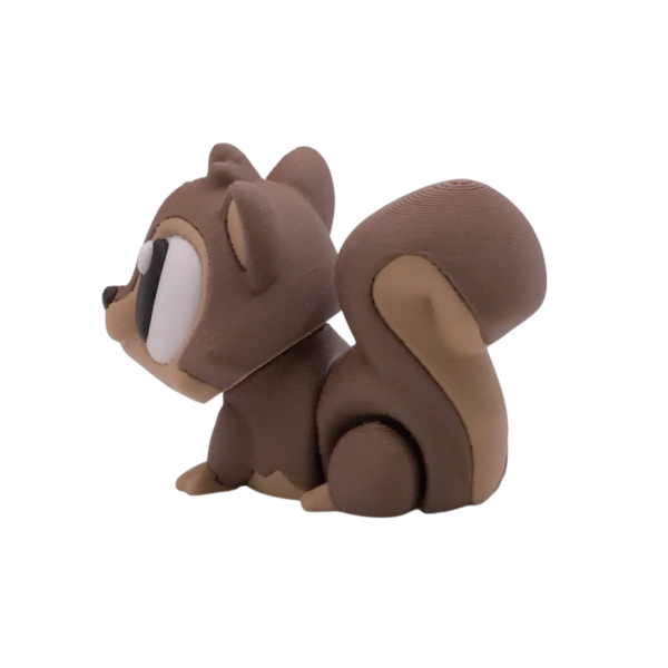 Flexi Squirrel | 3D Printed Squirrel Figurine view 6