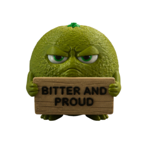 3D printed lime figurine by SpaceMonkey for citrus decor and kitchen shelf decor