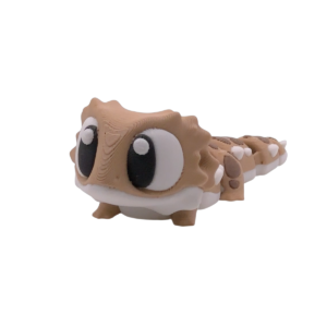Hand-finished 3D printed bearded dragon figurine by 3DGOB