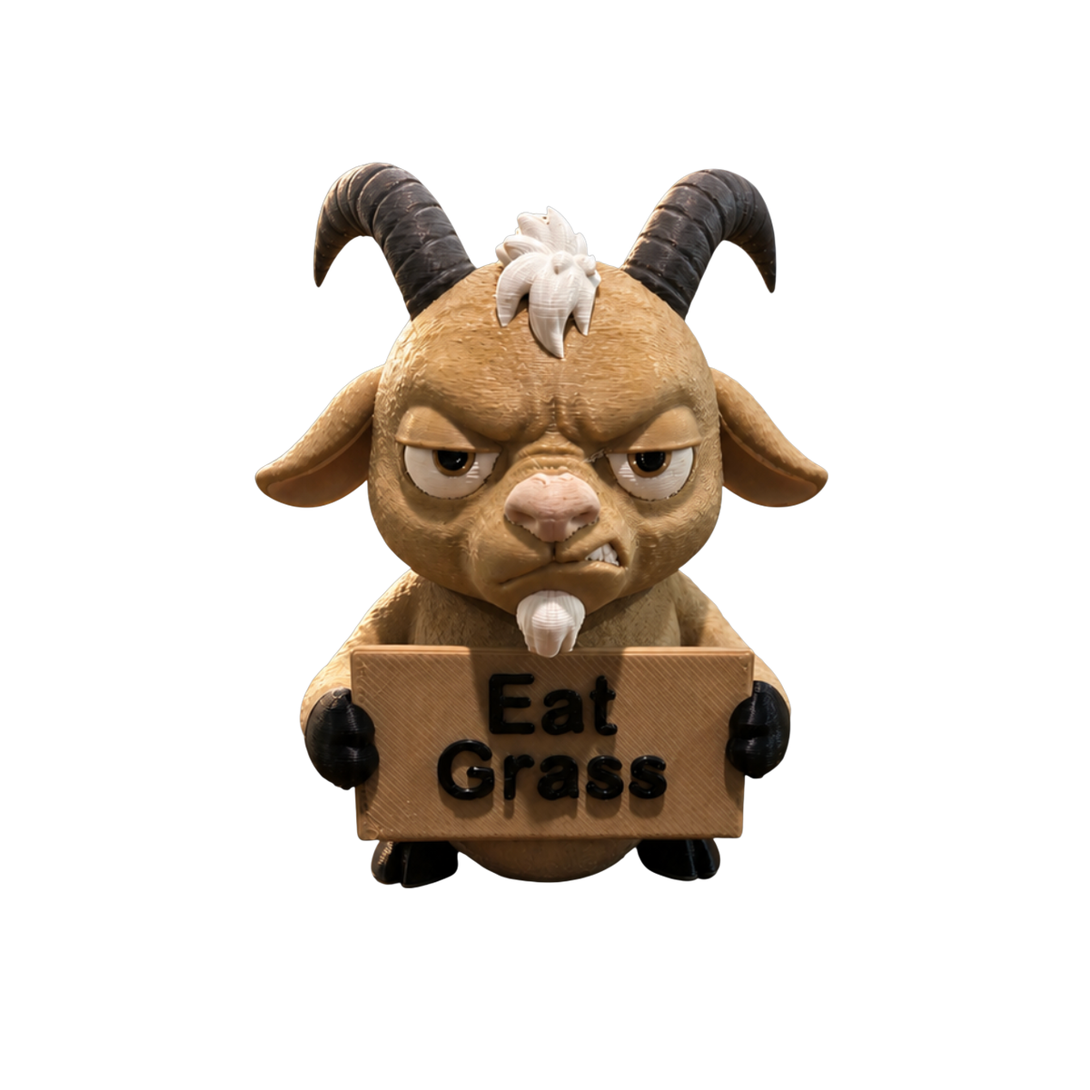 01-screenshot-2026-05-21-at-9-42-08-pm-no-bg Eat Grass Goat 3D printed goat figurine by SpaceMonkey for shelf and farmhouse decor