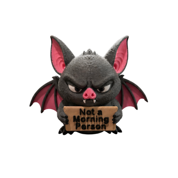 Batitude Problem 3D printed bat figurine by SpaceMonkey for gothic decor and bat lover gifts