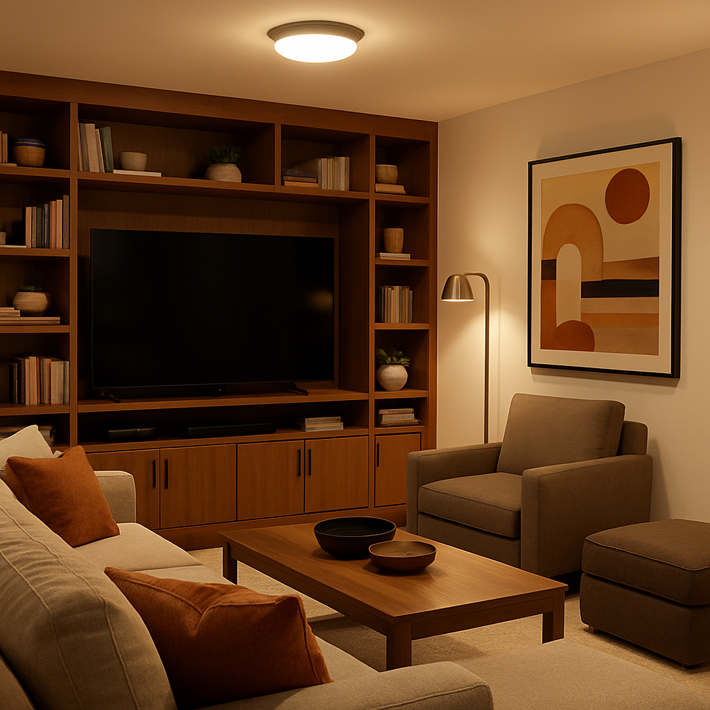 Custom Decor for Your Entertainment Room Custom entertainment room with built-in storage, tailored seating, and personalized decor
