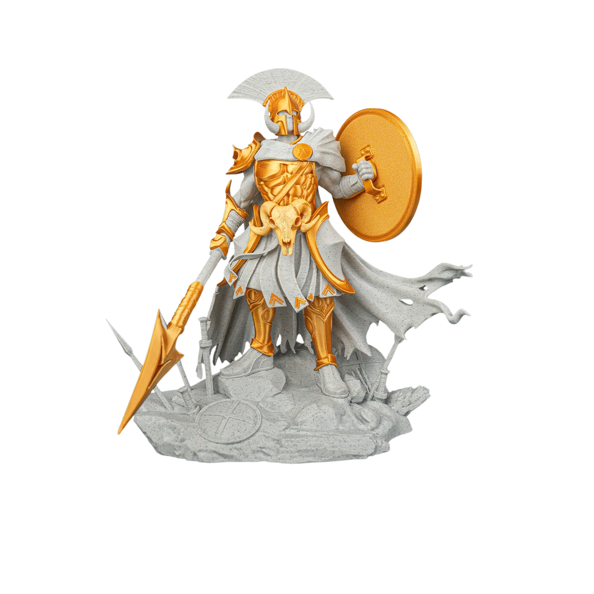 01-ares-01-no-bg Ares Greek god figurine finished 3D printed statue by STLFlix