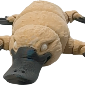 Camo swirl articulated platypus 3D print flexi desk buddy in PLA