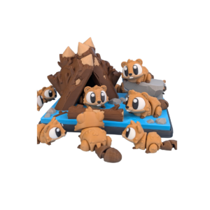 Flexi Beaver articulated beaver figurine by 3DGOB in 3D printed PLA