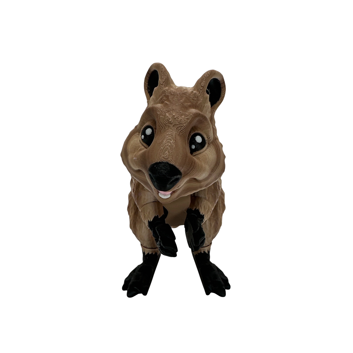 01-img-1269-heic-no-bg 3D printed quokka flexi figurine by MatMireMakes in a smiling articulated pose