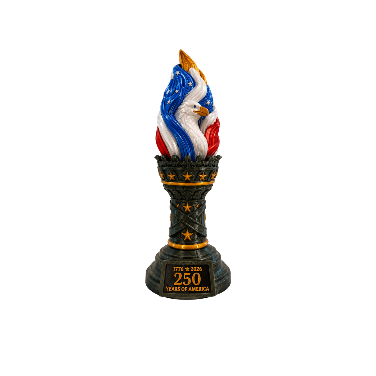 01-screenshot-2026-06-21-at-5-42-19-pm-no-bg Freedom Torch patriotic shelf decor 3D printed Statue of Liberty torch display by SpaceMonkey