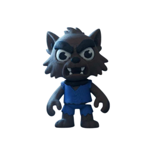 3D printed werewolf figurine by SpaceMonkey for Halloween decor and gothic shelf decor