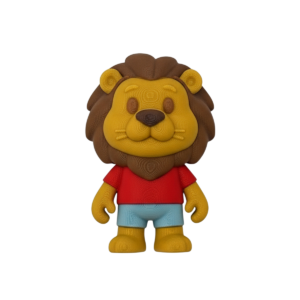 3D printed lion figurine by SpaceMonkey from the ZooCrew wildlife collection