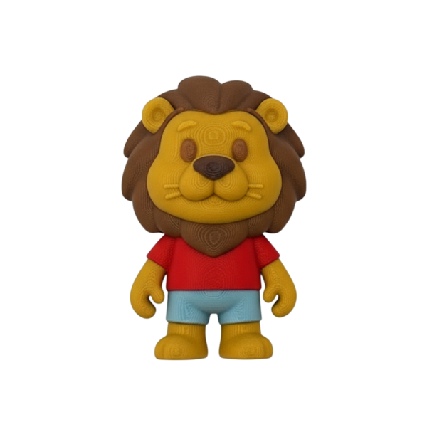 3D printed lion figurine by SpaceMonkey from the ZooCrew wildlife collection