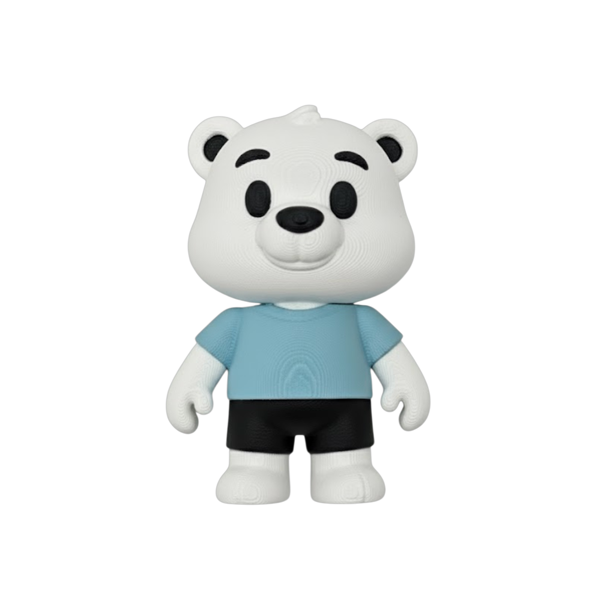 01-zoo-crew-polar-bear-no-bg 3D printed polar bear figurine by SpaceMonkey for shelf decor and desk display