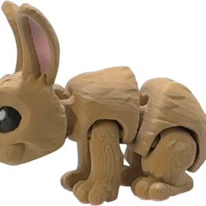 Mini Bunny Figurine - 3D Printed Flexi Bunny view 2