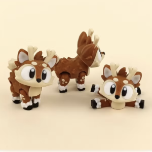 3D Printed Christmas Reindeer Flexi Figurine view 2