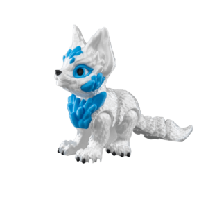 3D Printed Fox Figurine - Glacial Fox view 2