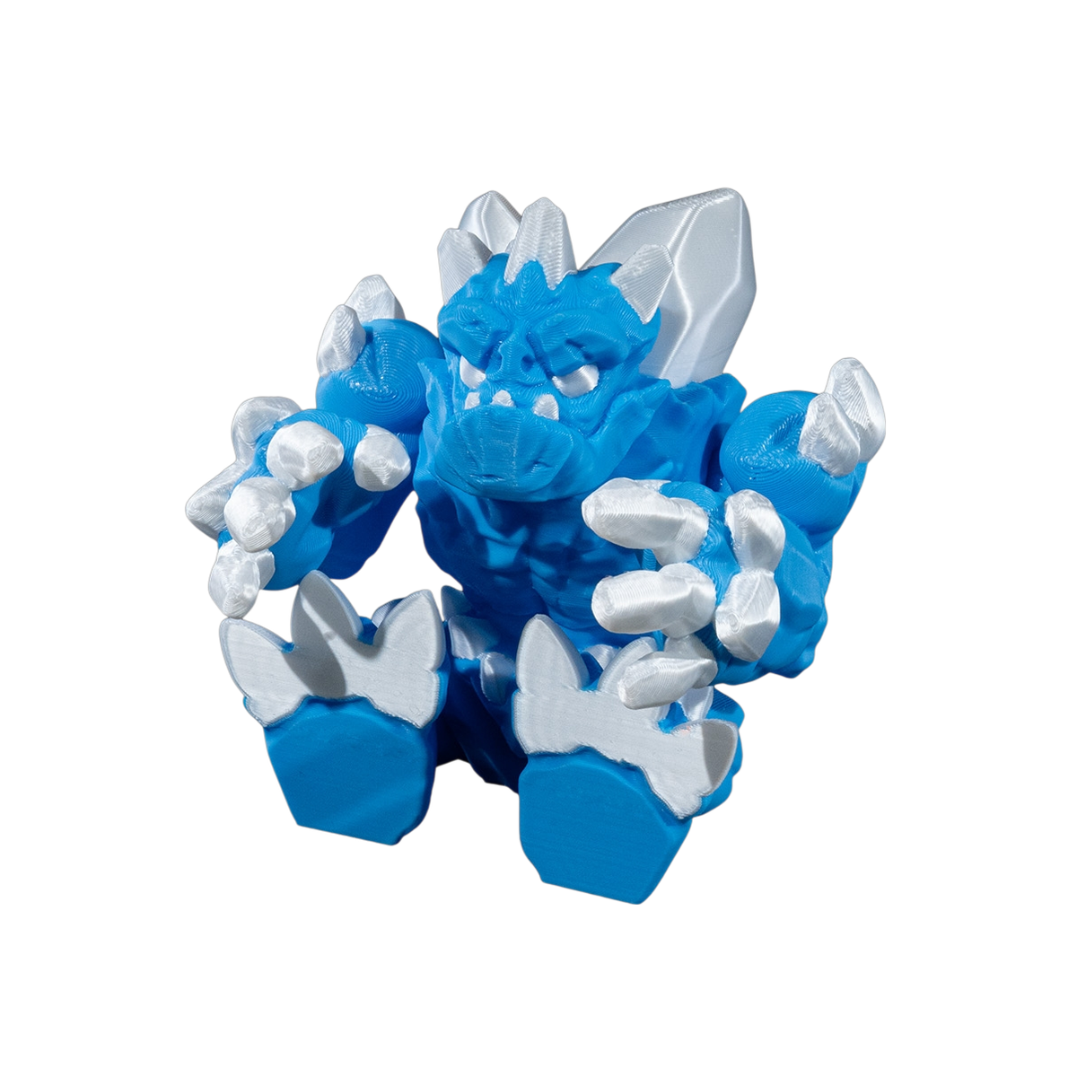 03-7-wb-7fd127740d-no-bg Ice Golem Figurine | 3D Printed Fantasy Decor view 3