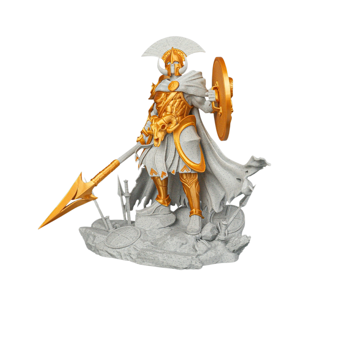 03-ares-02-no-bg Ares Greek God Figurine | 3D Printed Statue view 3