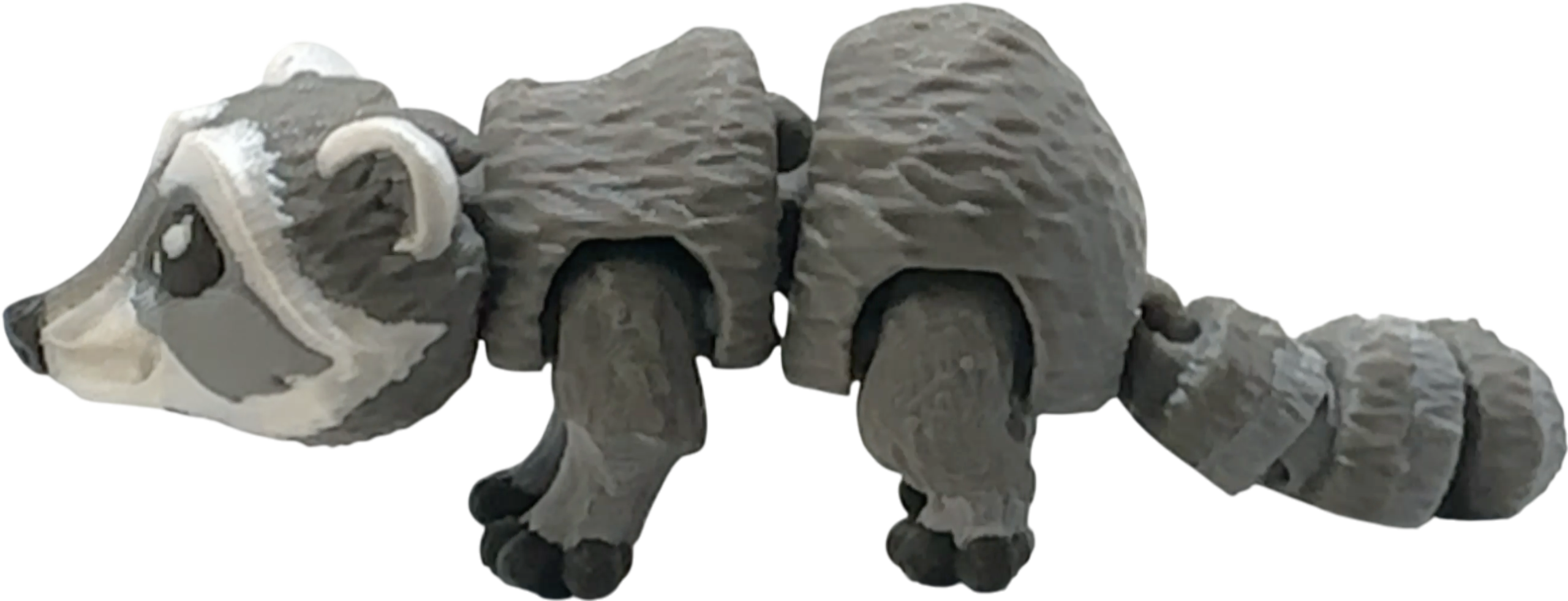 03-camo-screenshot-2025-10-26-14-52-03-no-bg Articulated Raccoon Figurine | Mini 3D Printed view 3