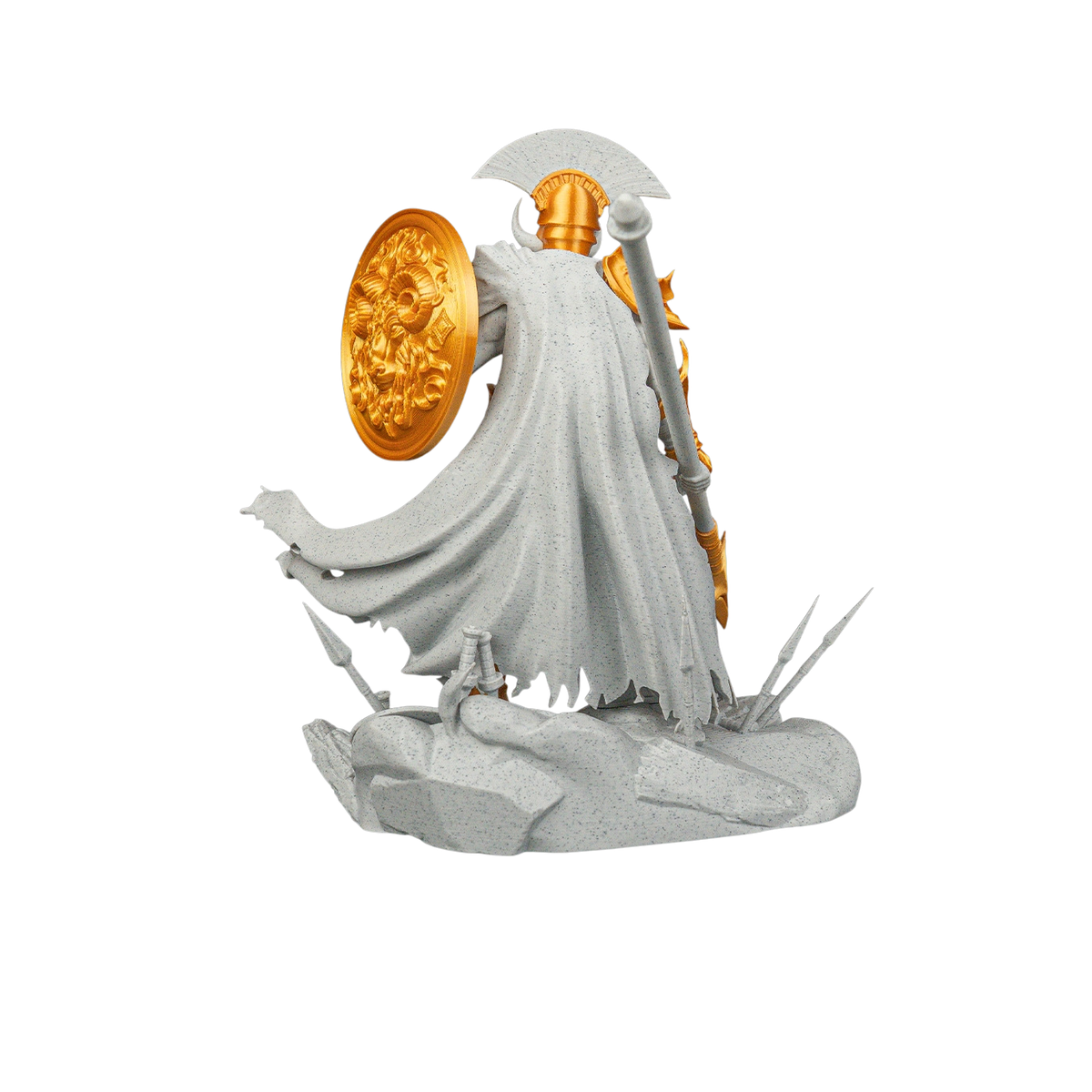 04-ares-06-no-bg Ares Greek God Figurine | 3D Printed Statue view 4