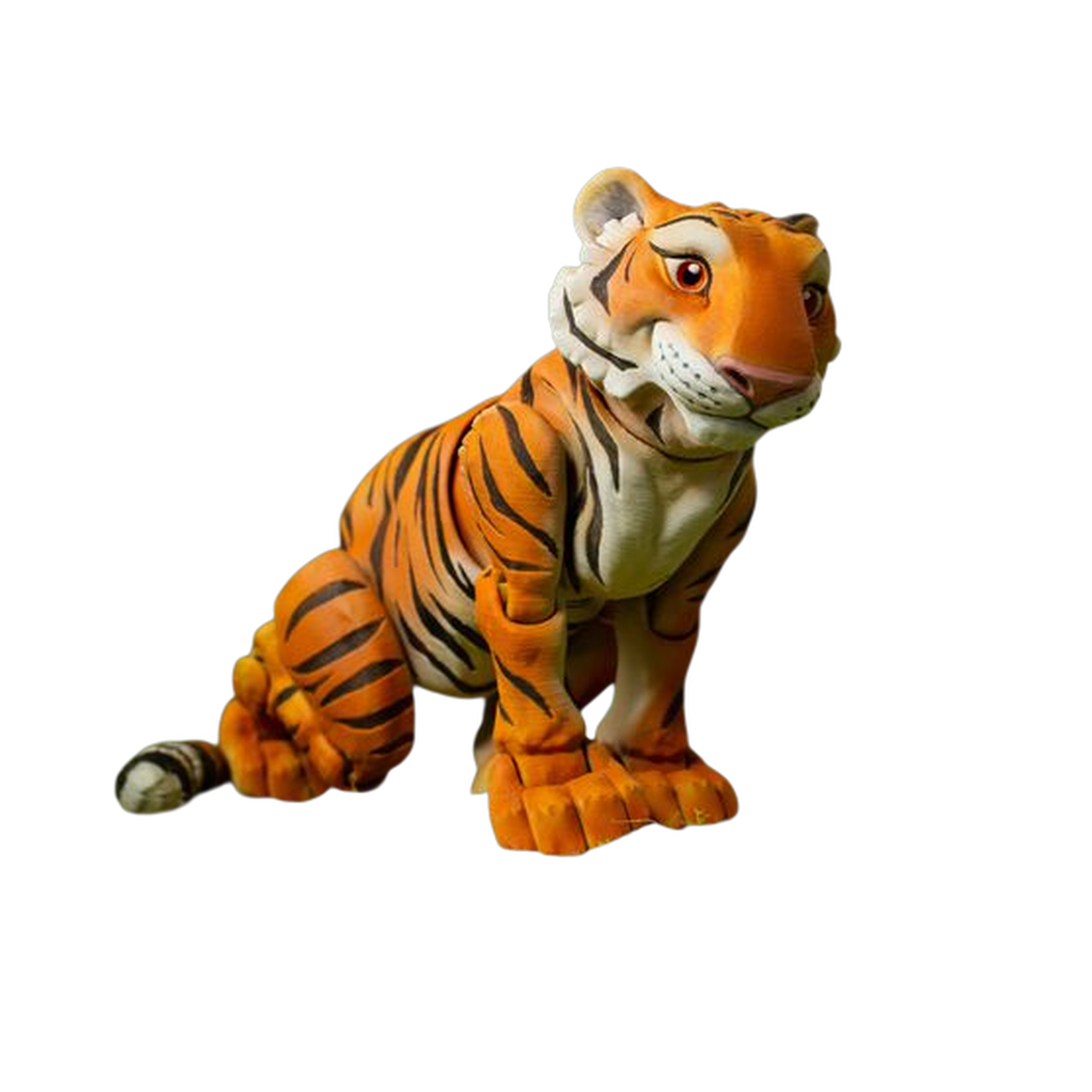 05-cults3d-02-no-bg Articulated Tiger Figurine | 3D Printed Mini Tiger view 5
