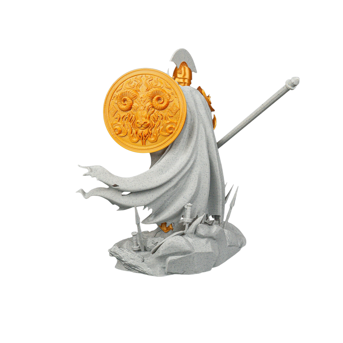 06-ares-13-no-bg Ares Greek God Figurine | 3D Printed Statue view 6