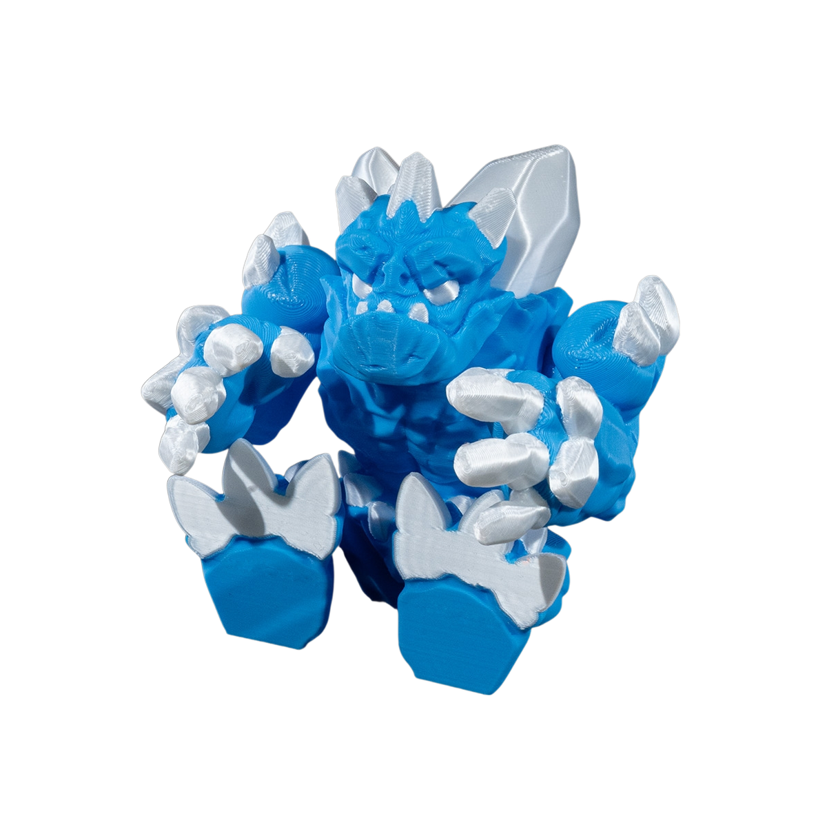 14-7-1e9392a31a-no-bg Ice Golem Figurine | 3D Printed Fantasy Decor view 14