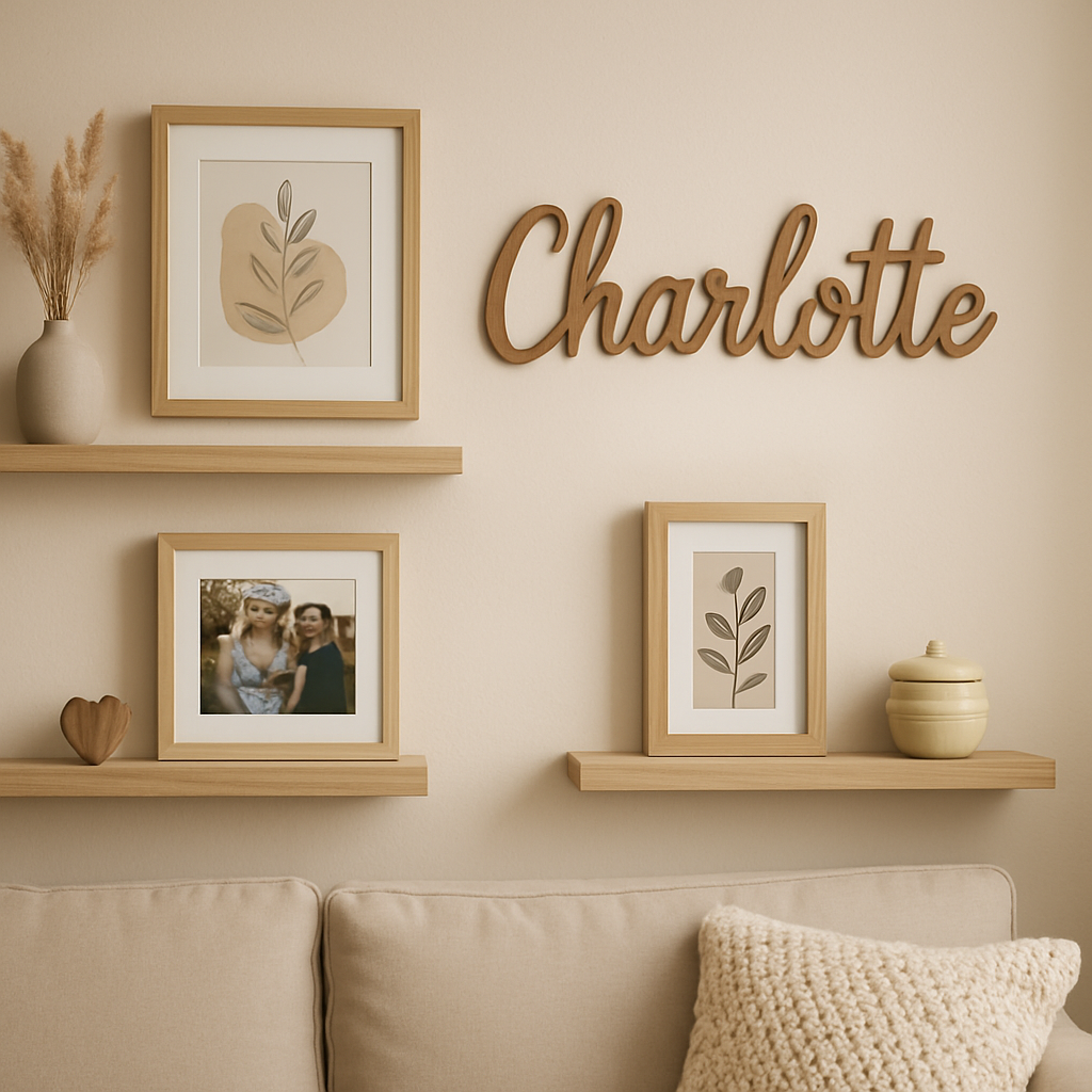 The Meaning of Personalized Room Decor Living space with personalized room decor including custom wall art, framed photos, and meaningful decorative accents