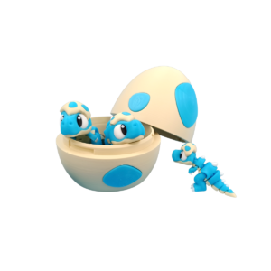 3D printed dinosaur figurine Dino Egg by 3DGOB in a matte finish