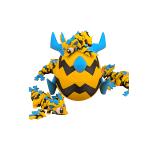 Wild Voltage mini 3D printed dragon figurine designed by 3DGOB