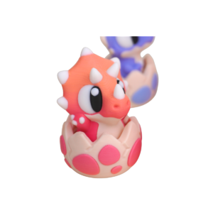 Pink Baby Dino Clicker 3D printed dinosaur fidget collectible by 3DGOB