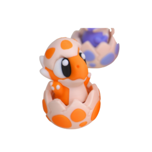Orange Baby Dino Clicker 3D printed dinosaur fidget figurine by 3DGOB